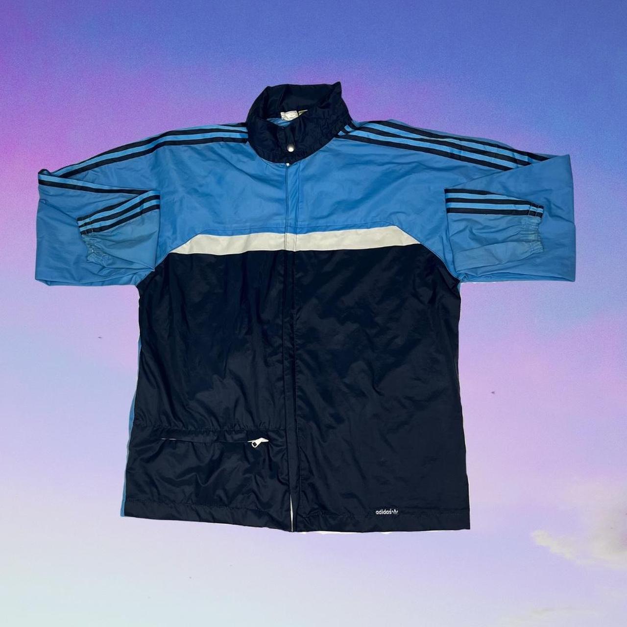 🌴 Adidas Vintage 80s Shell Jacket in Blue 🌴 Mens /... - Depop