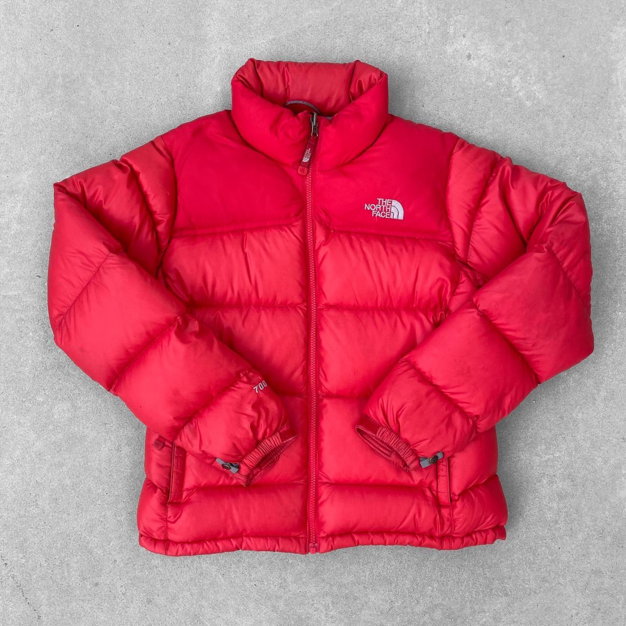 Vintage The North Face 700 Puffer Jacket in Red and... - Depop