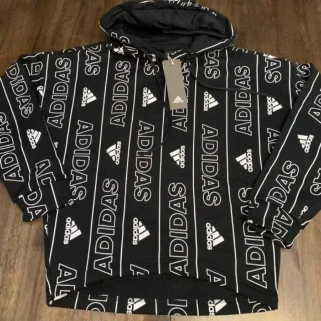 Adidas BADGE OF SPORT ALLOVER PRINT OVERHEAD... - Depop