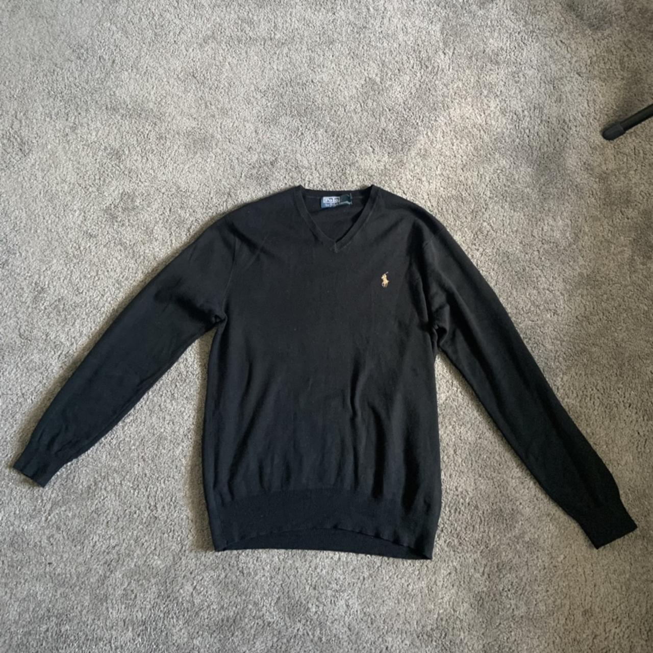 Ralp Lauren smart men’s jumper. Size small. Black.... - Depop