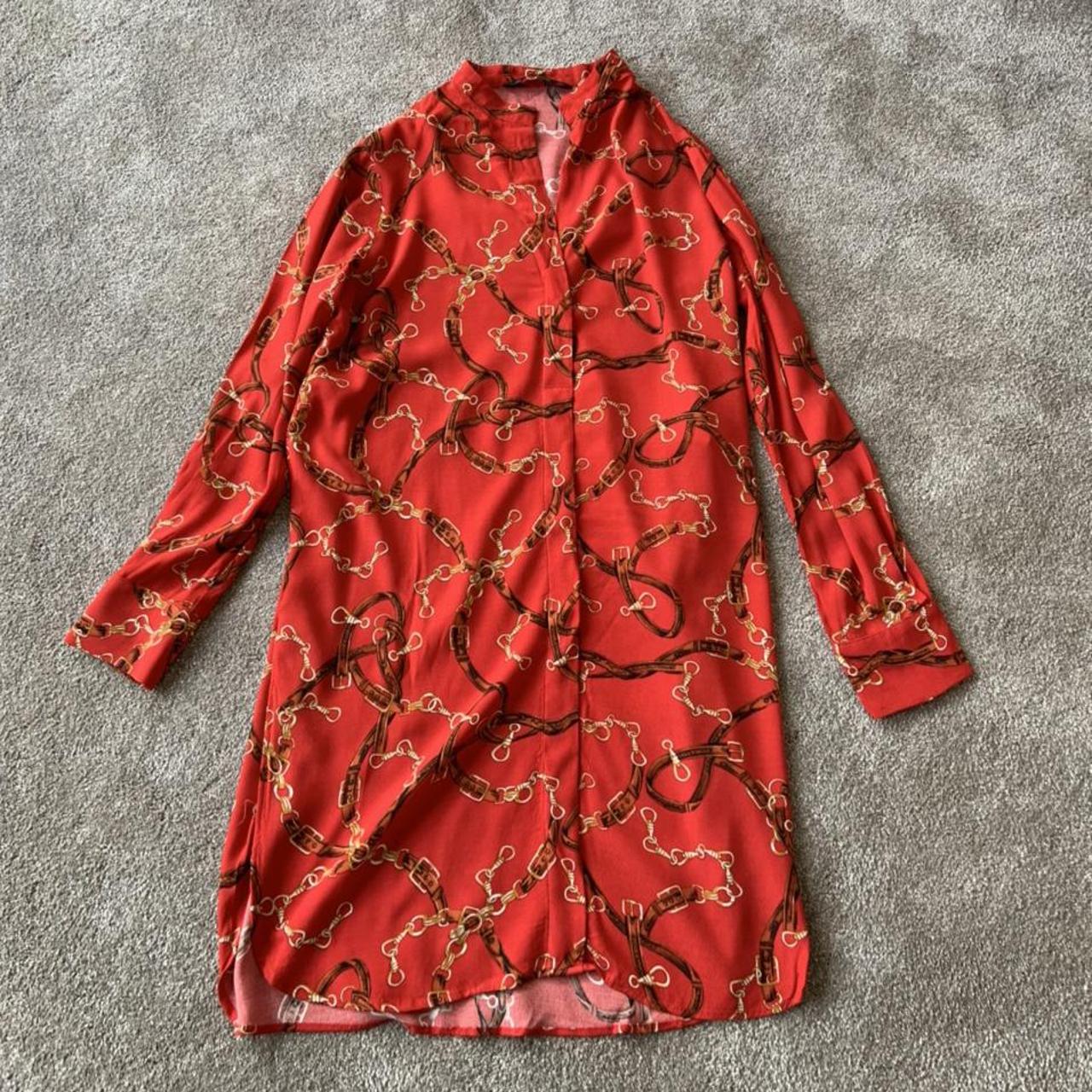 zara chain shirt dress