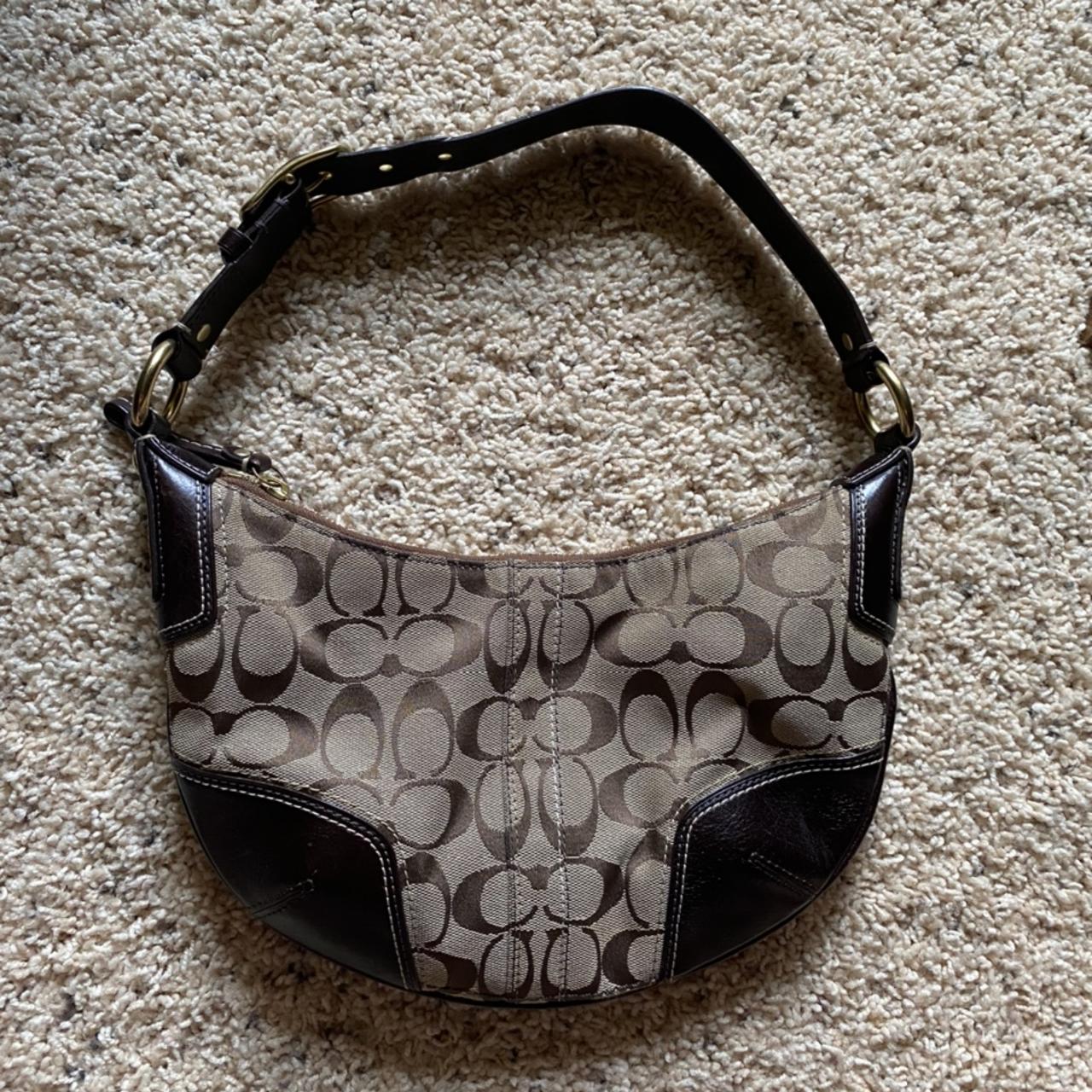 00’s archive COACH waist pouch monogram Tas COACH CC MONOGRAM BLACK WAIST BAG 100% ORIGINAL