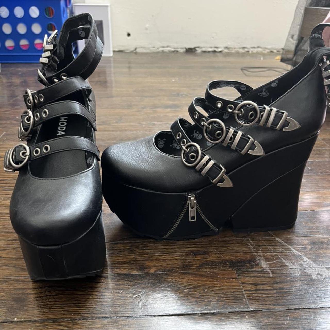 platform goth sneakers