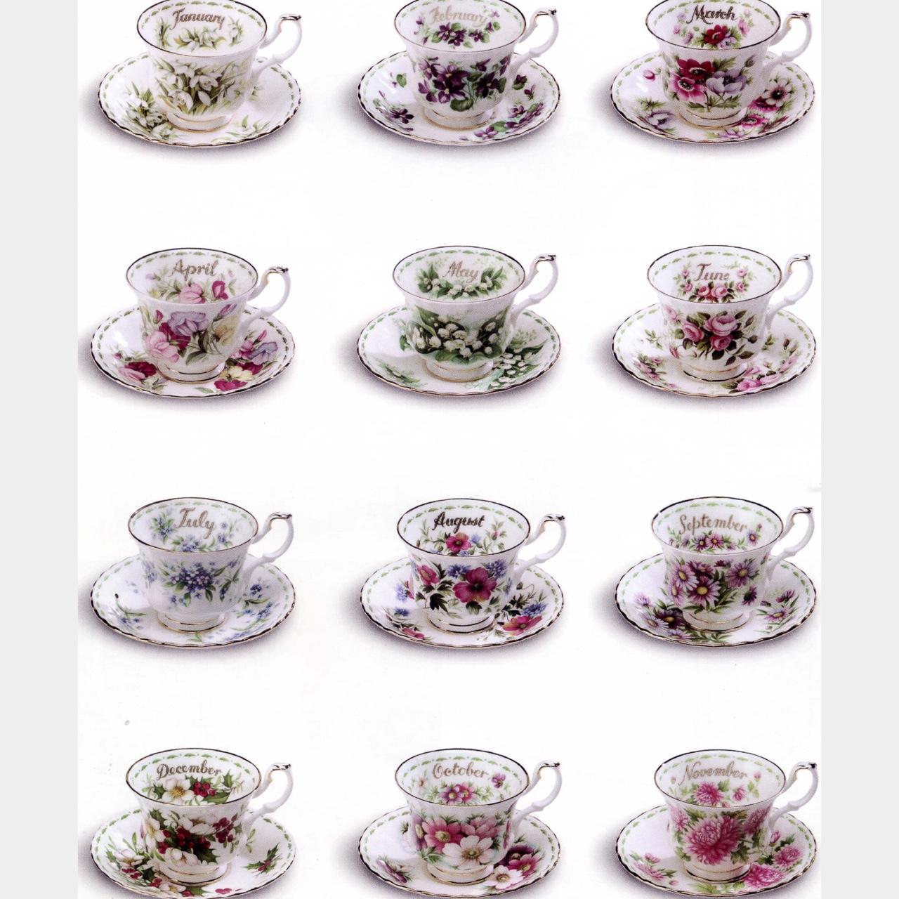 Tazzine Mignon Flower of the month Royal Albert - Gruppo 3 A.B.D.