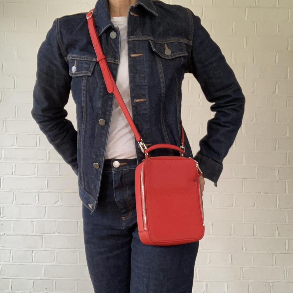 Red Sonia Rykiel Le Pave Parisienne cross body or... - Depop