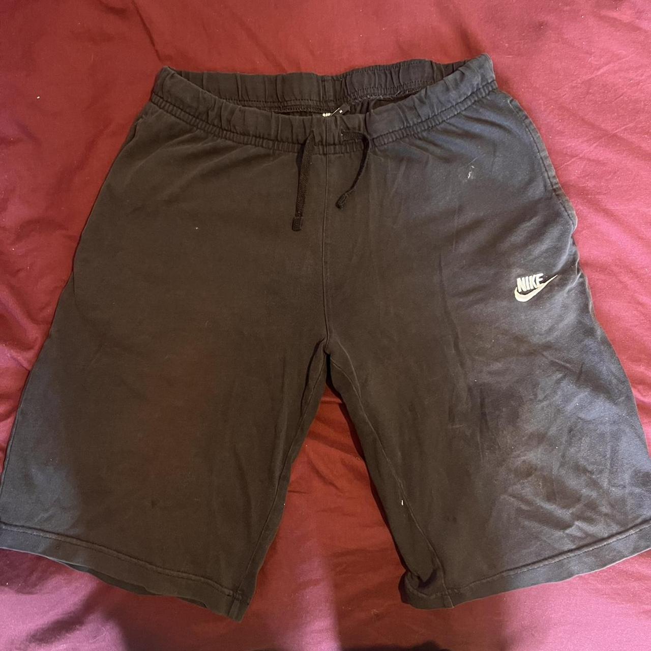 mens nike shorts black and white