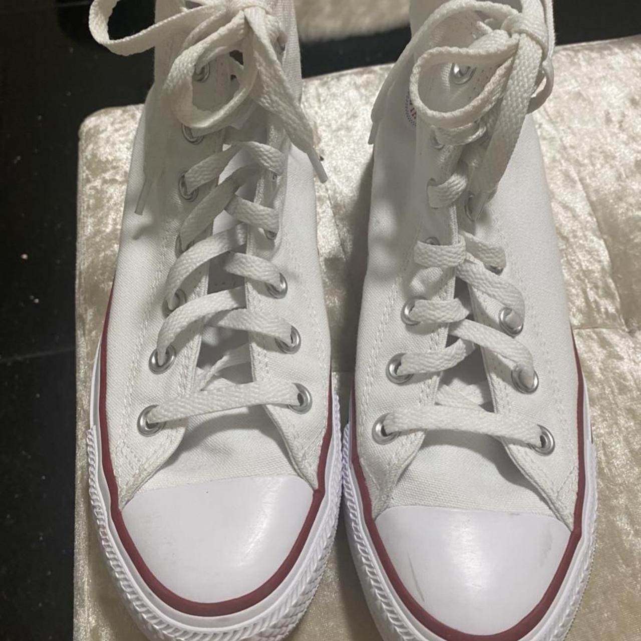 converse white all star frilly thrills ox trainers