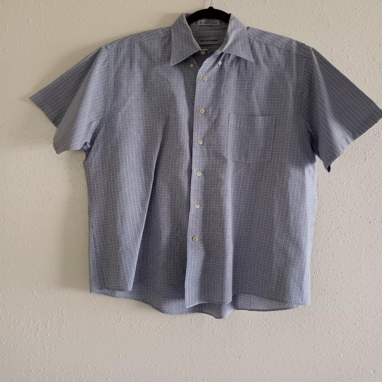 David Taylor Mens Button Down Shirt Soft blue with... - Depop