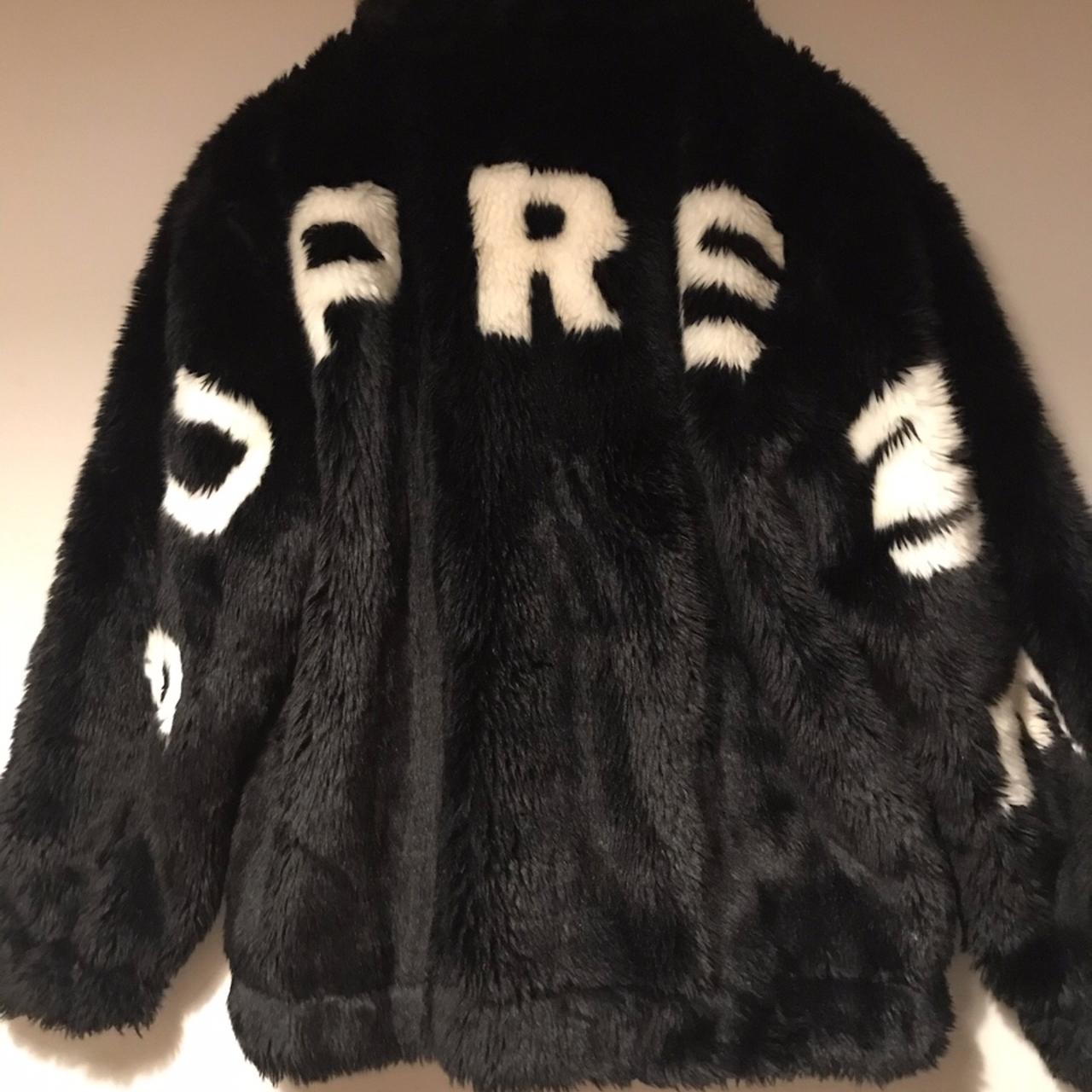 Supreme faux fur bomber jacket authentic 17ss....