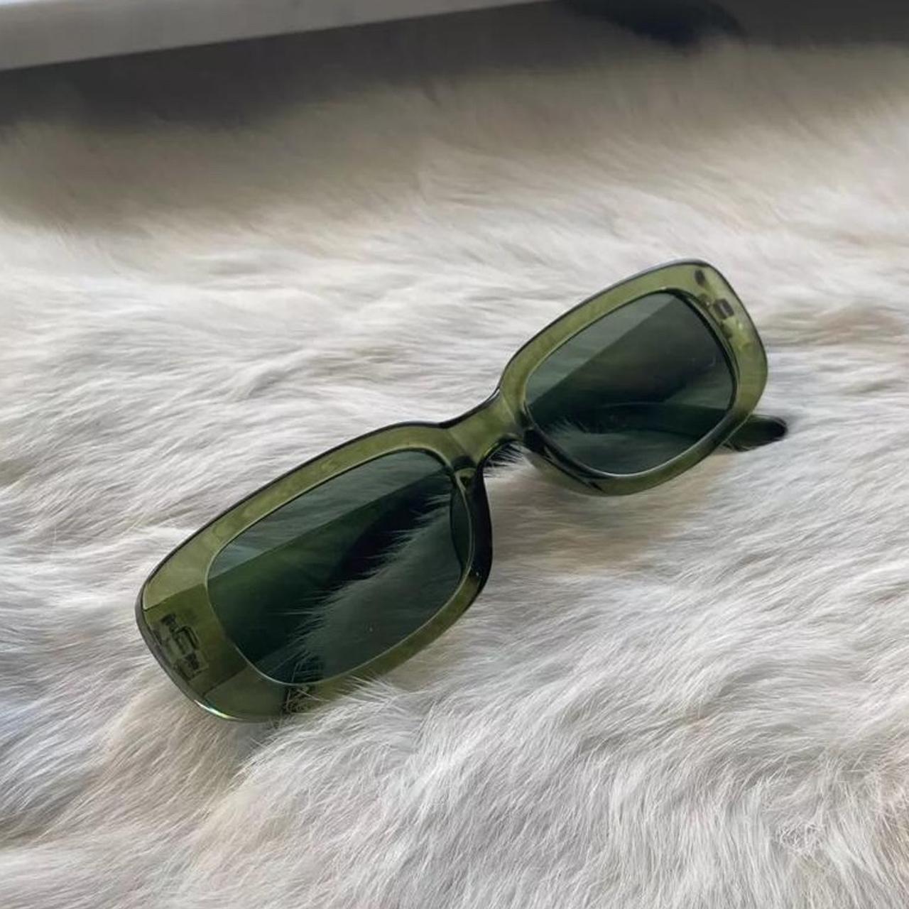 Green Small Rectangle Sunglasses Women and men... Depop