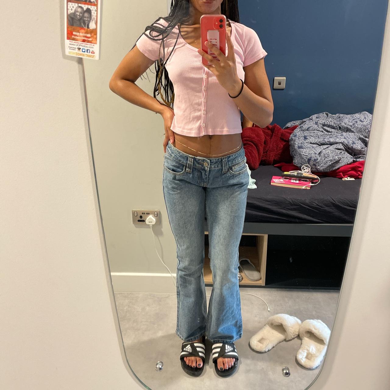 Brandy Melville kylie low waist flare jeans one... Depop