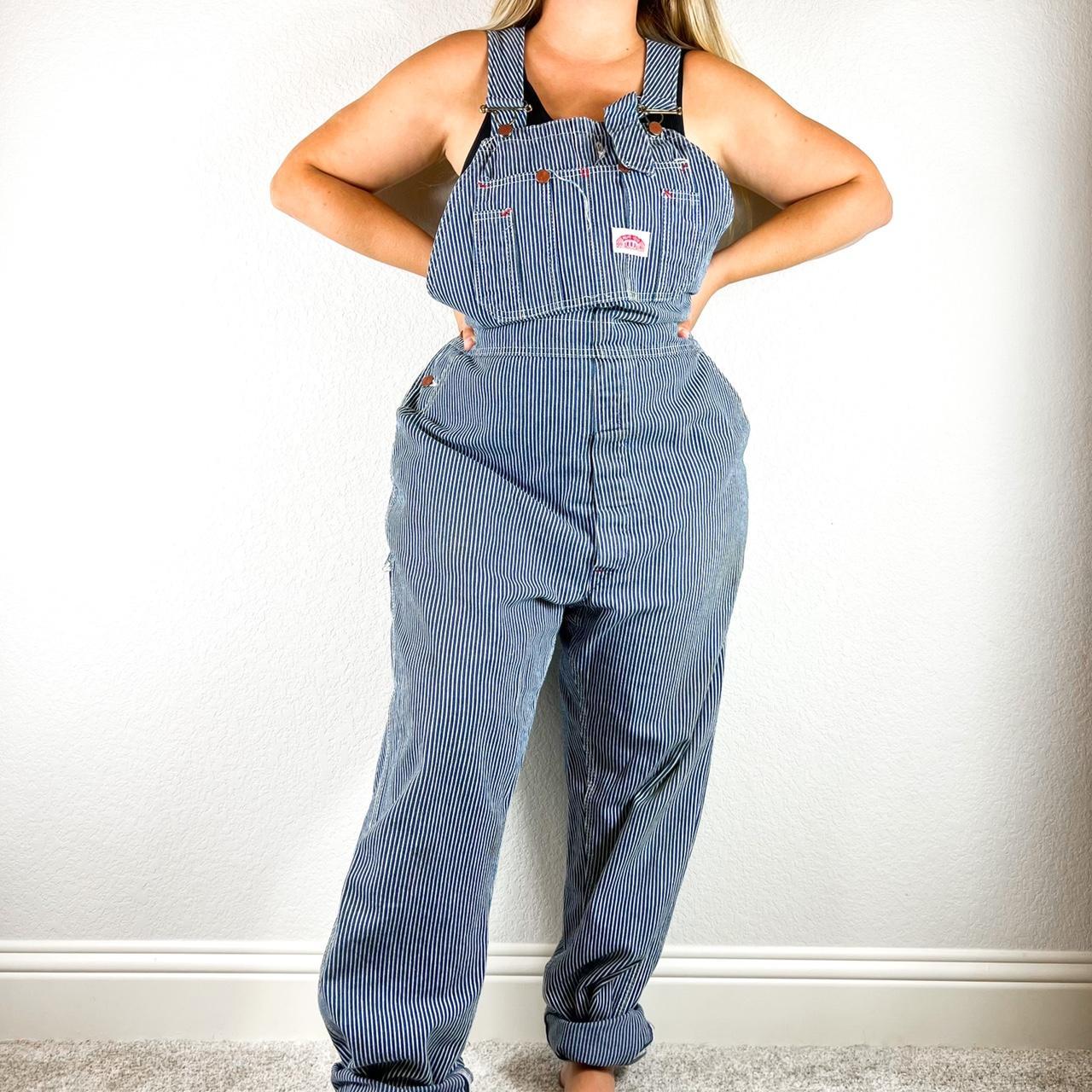 Vintage Roundhouse stripe overalls The coolest... Depop