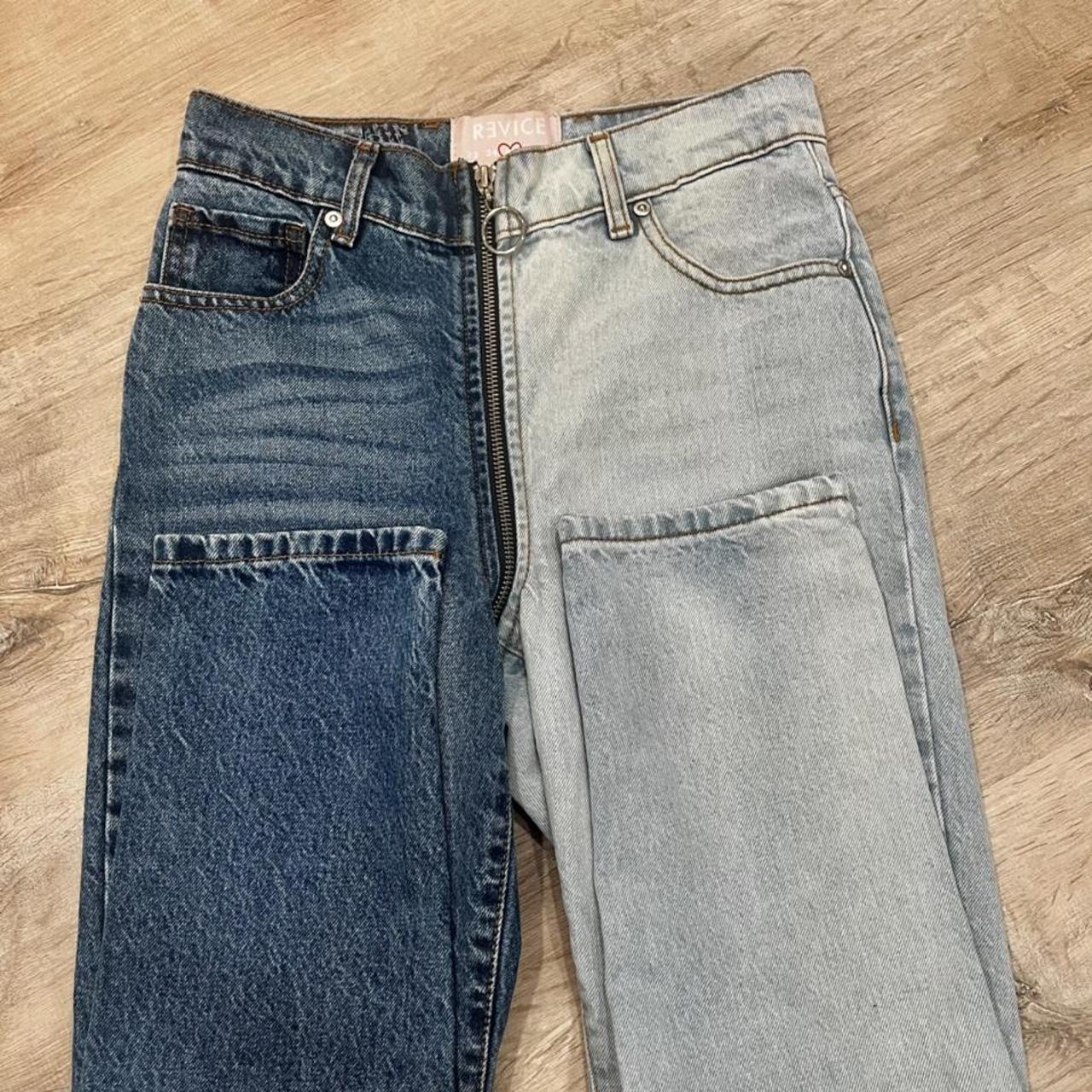 Revice Denim Two-Toned Zip Jeans Size 2 (25’’) but... - Depop