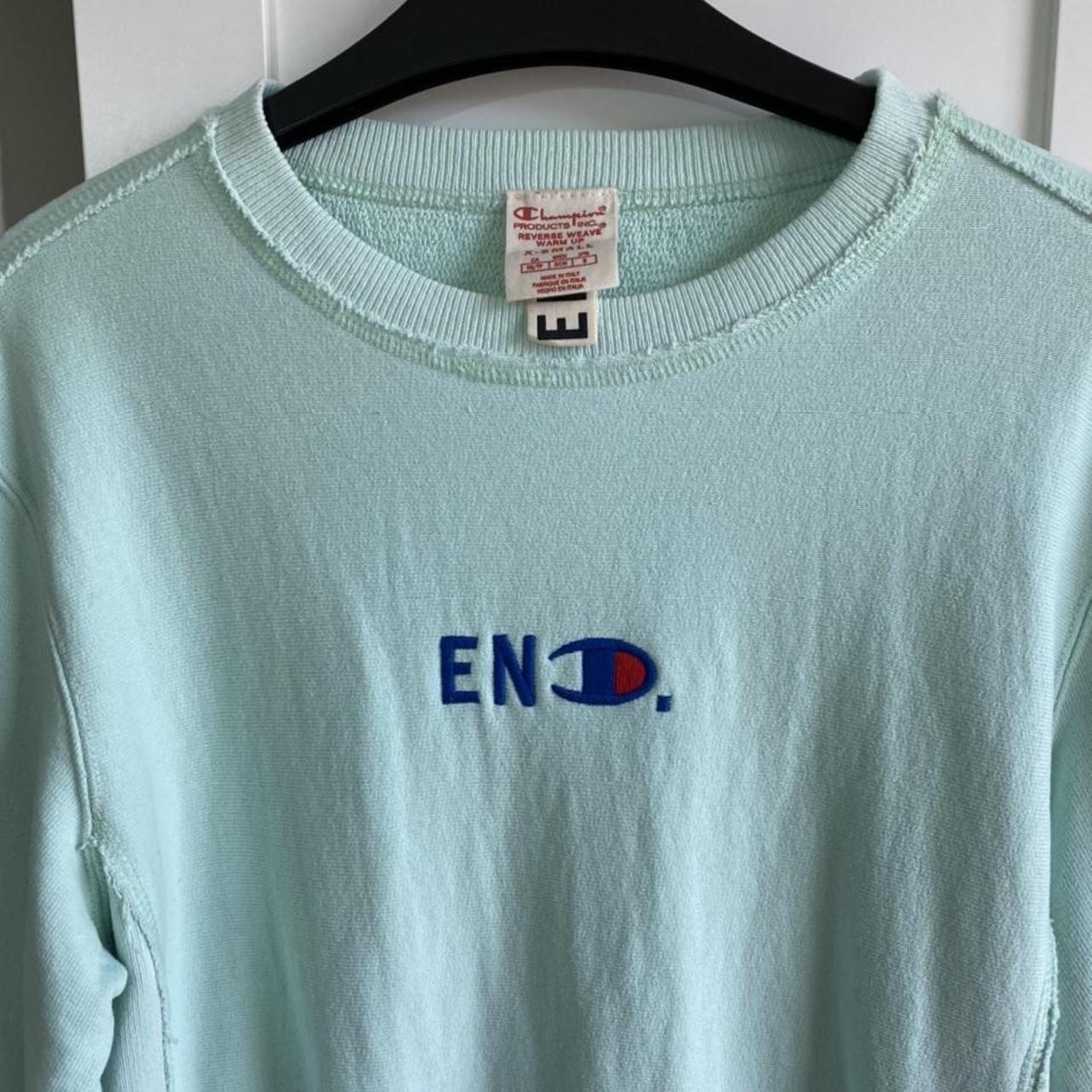 END. x Champion Reverse Weave warm up X - small... - Depop