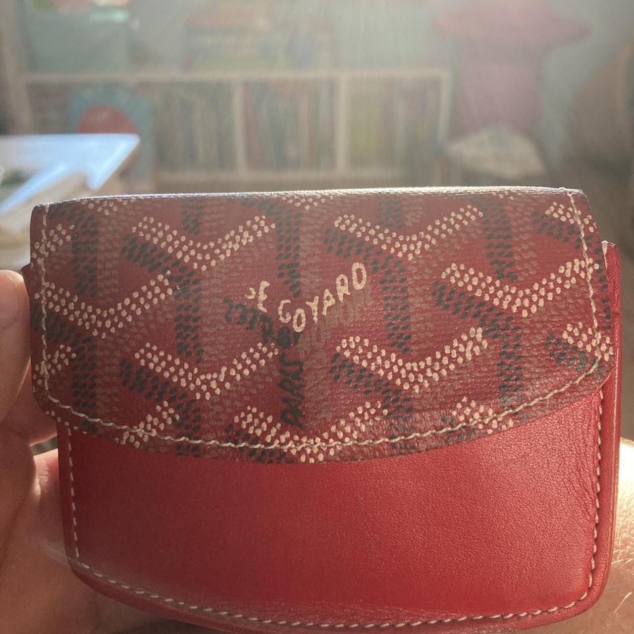 red goyard card holder