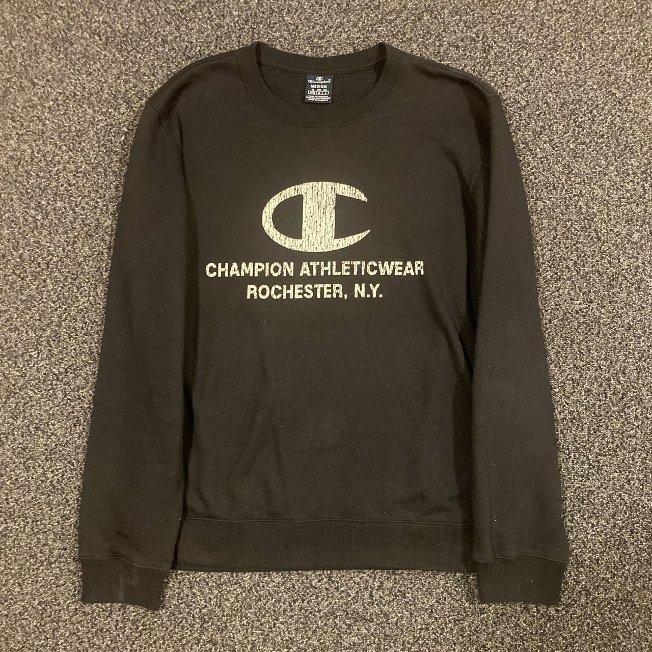 Mens champion sweatshirt clearance black