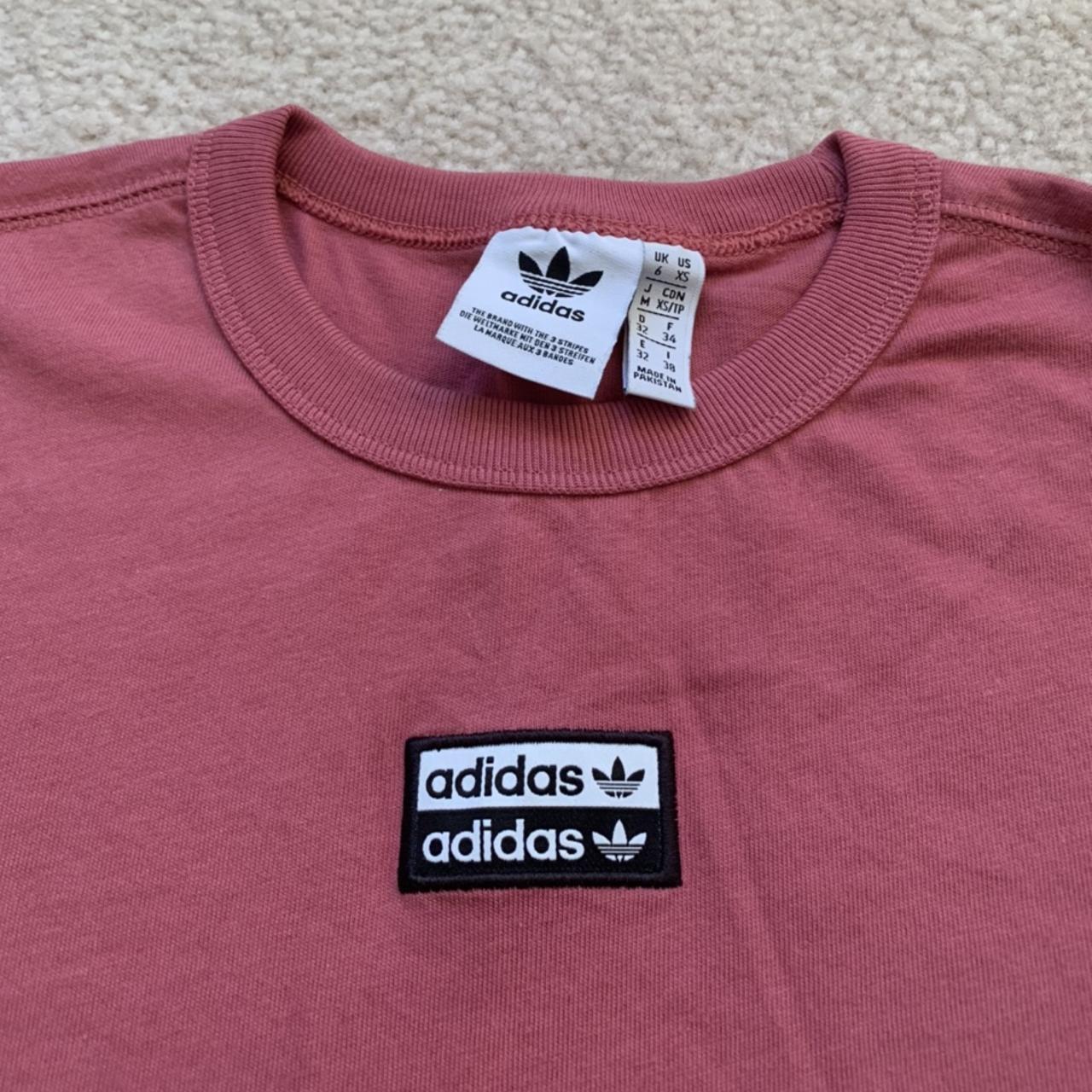 trace maroon adidas shirt