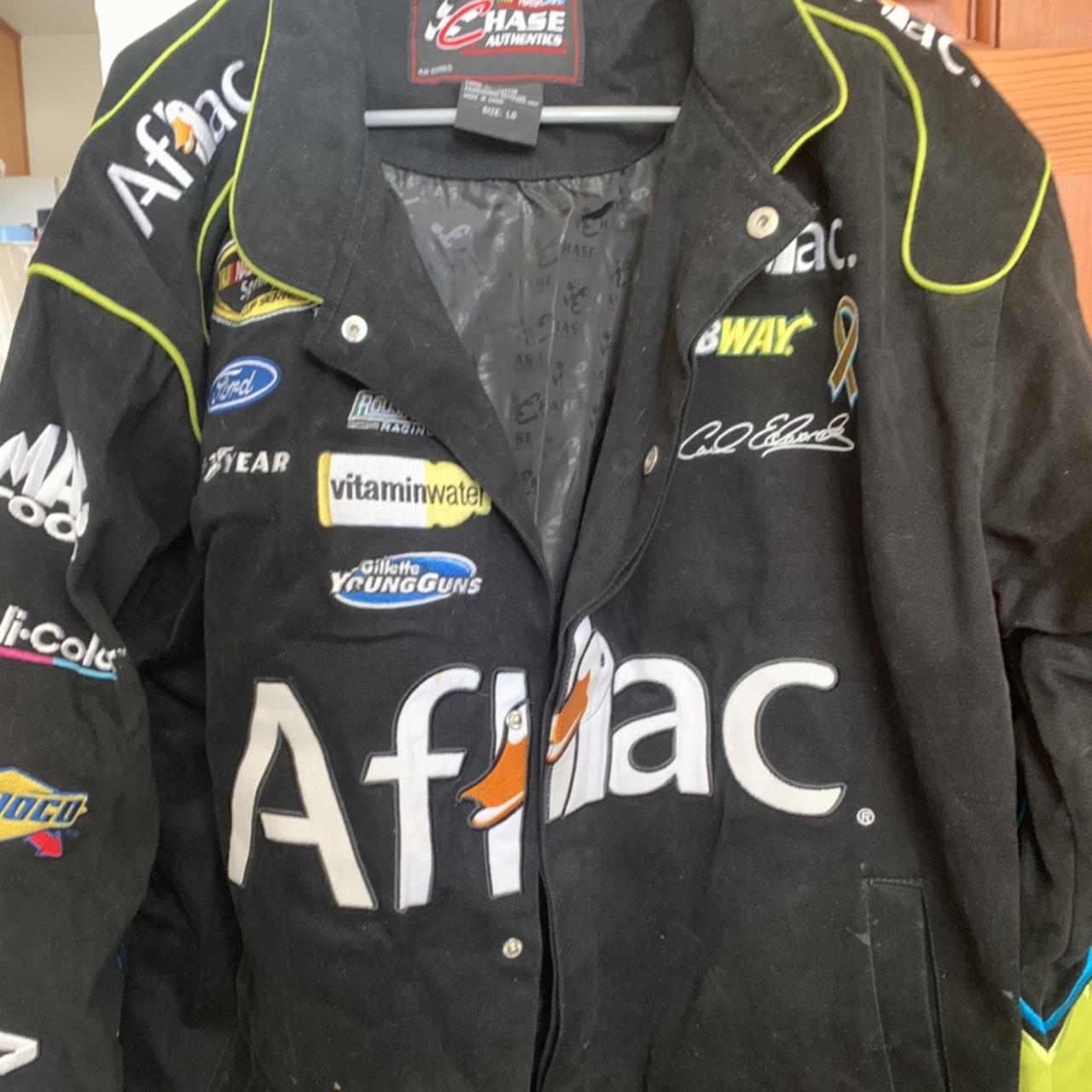 NASCAR Aflac Vintage Racing Jacket Chase Authentic... - Depop