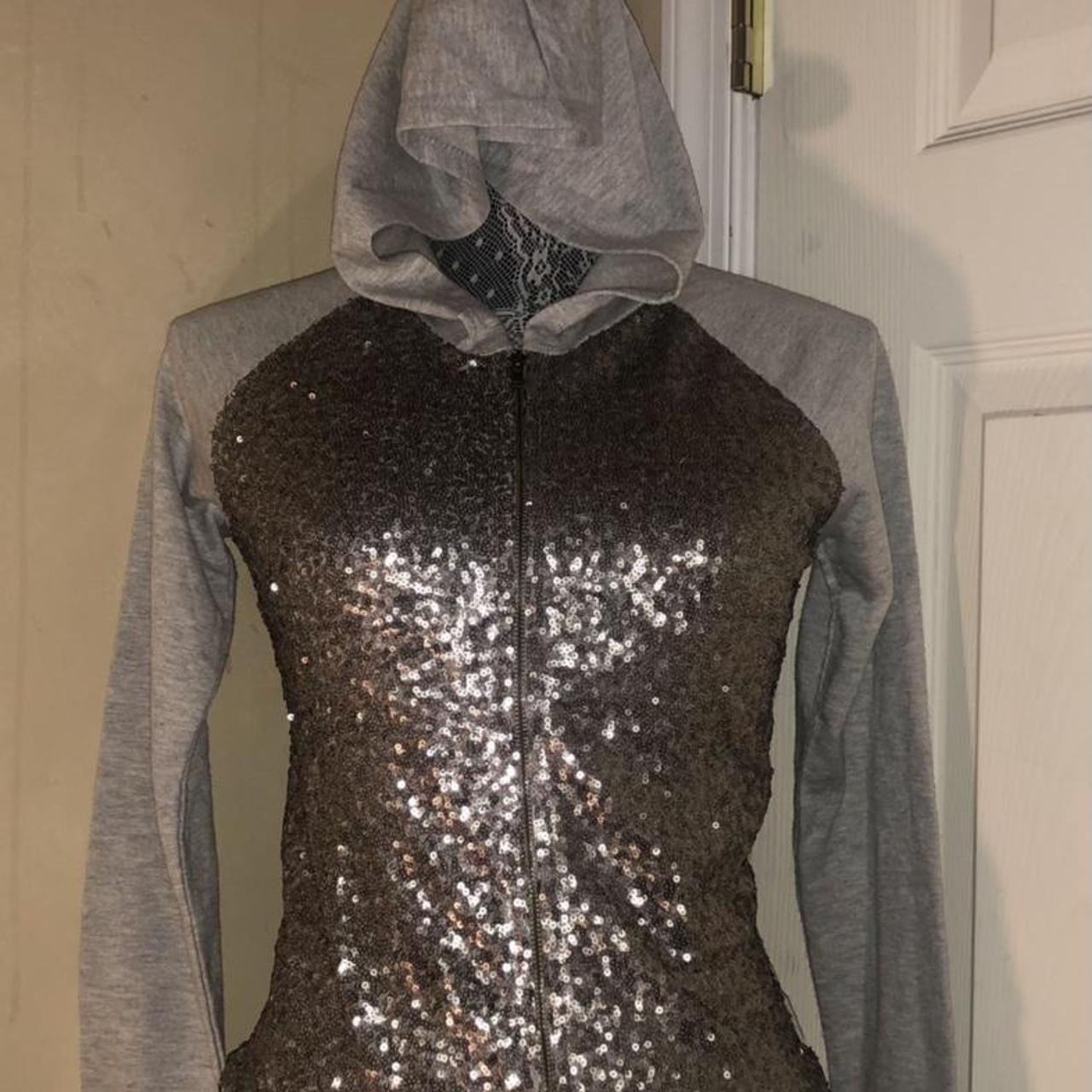 Delia's Women's Silver and Grey Hoodie (2)