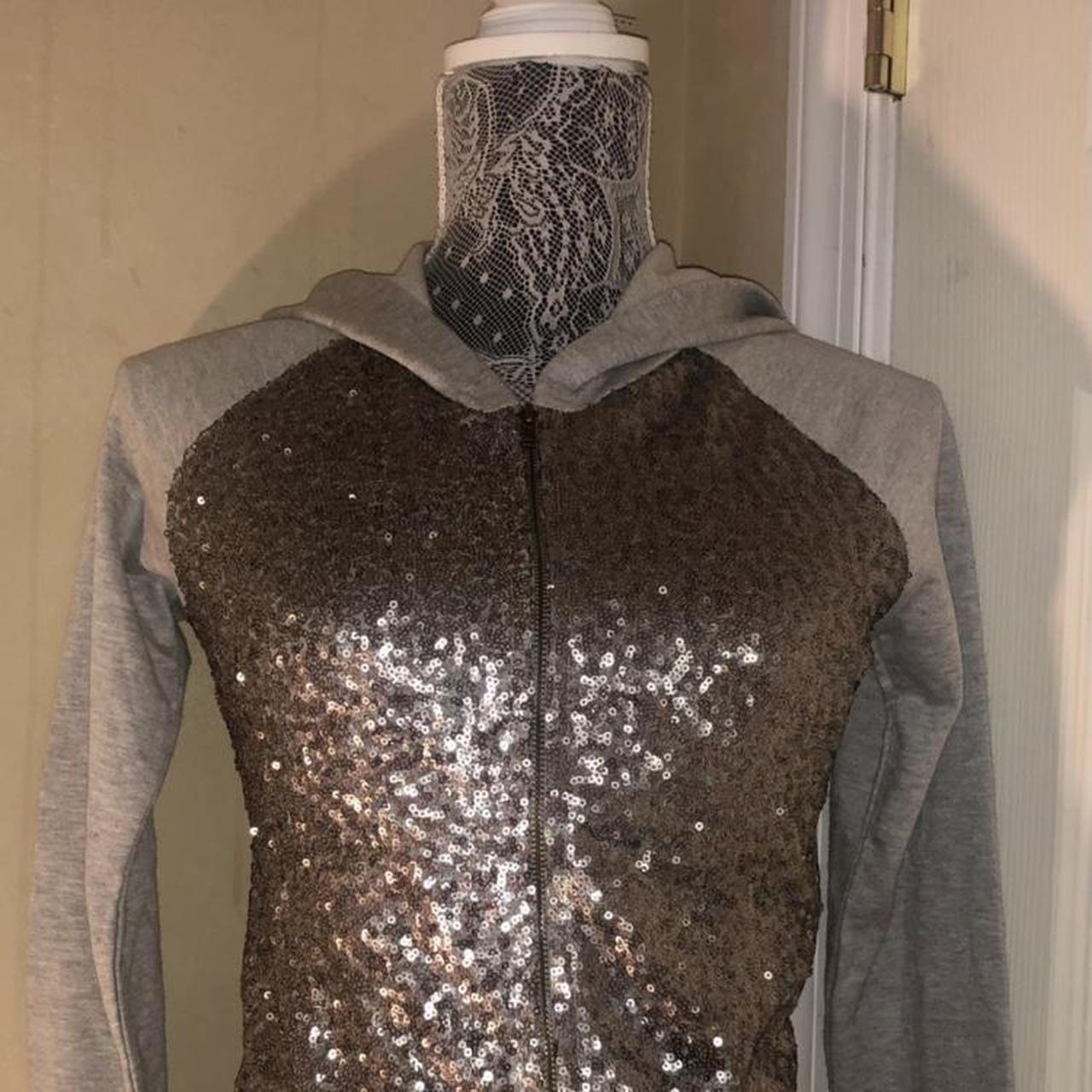 Delia's Women's Grey and Silver Hoodie