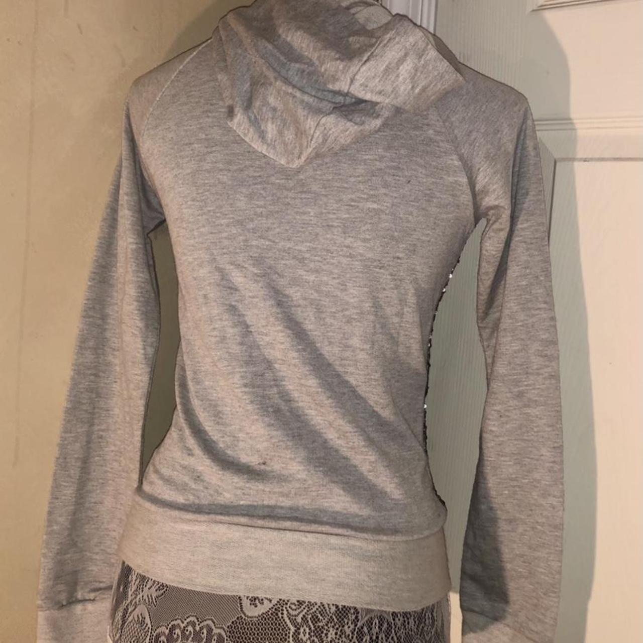 Delia's Women's Grey and Silver Hoodie (4)