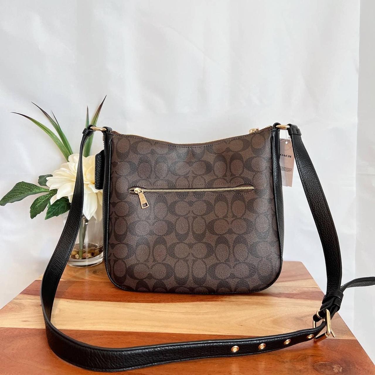 coach-women-s-brown-and-black-bag-depop