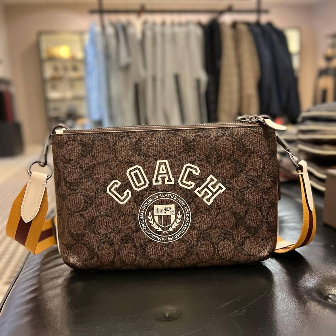 Coach Women's Brown and Yellow Bag