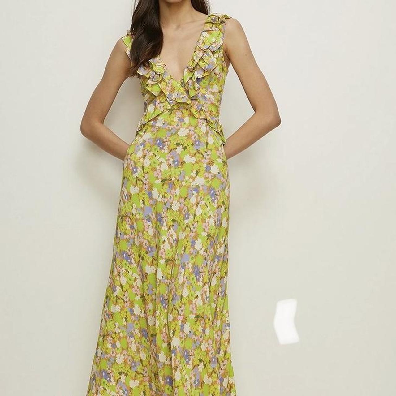 Oasis yellow clearance floral dress