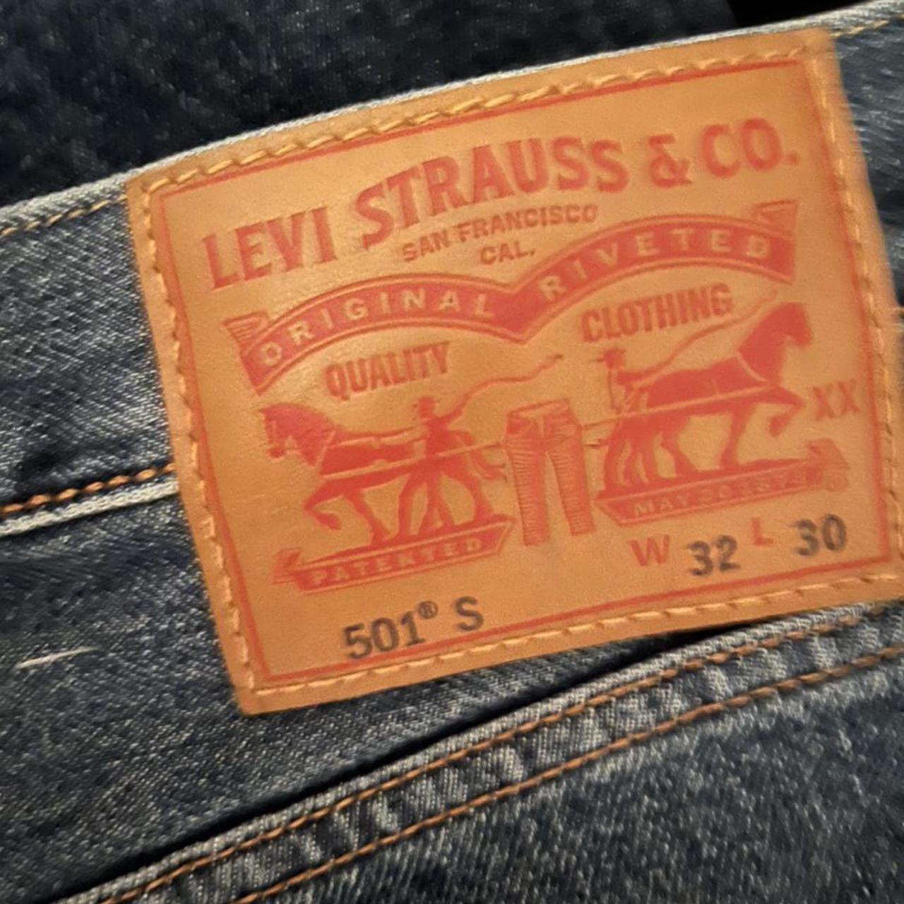Blue Levi jeans 30w 32l Excellent condition #levijeans - Depop