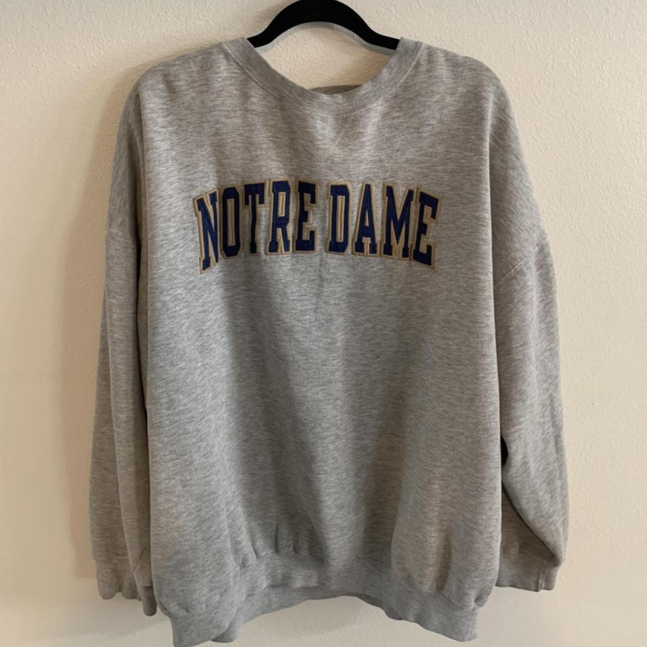 Vintage Notre Dame Sweatshirt measurements pit to... - Depop