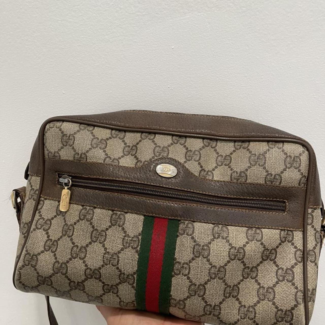 Vintage gucci monogram sling bag messenger - Depop