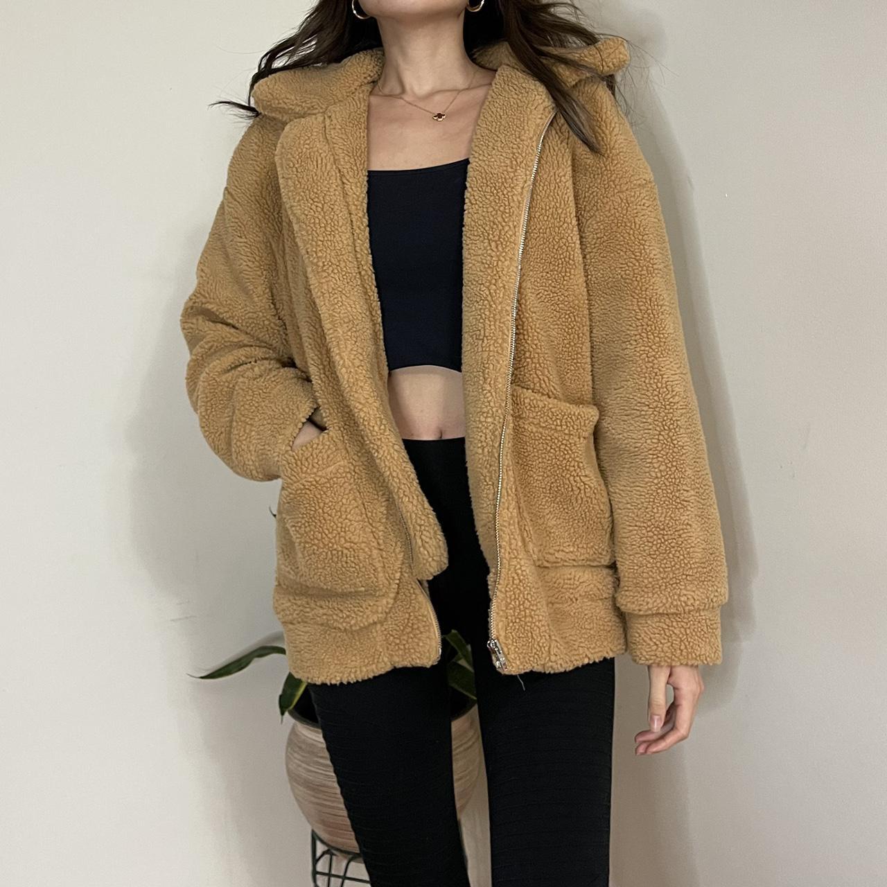 SHEIN Women's Khaki and Brown Jacket | Depop