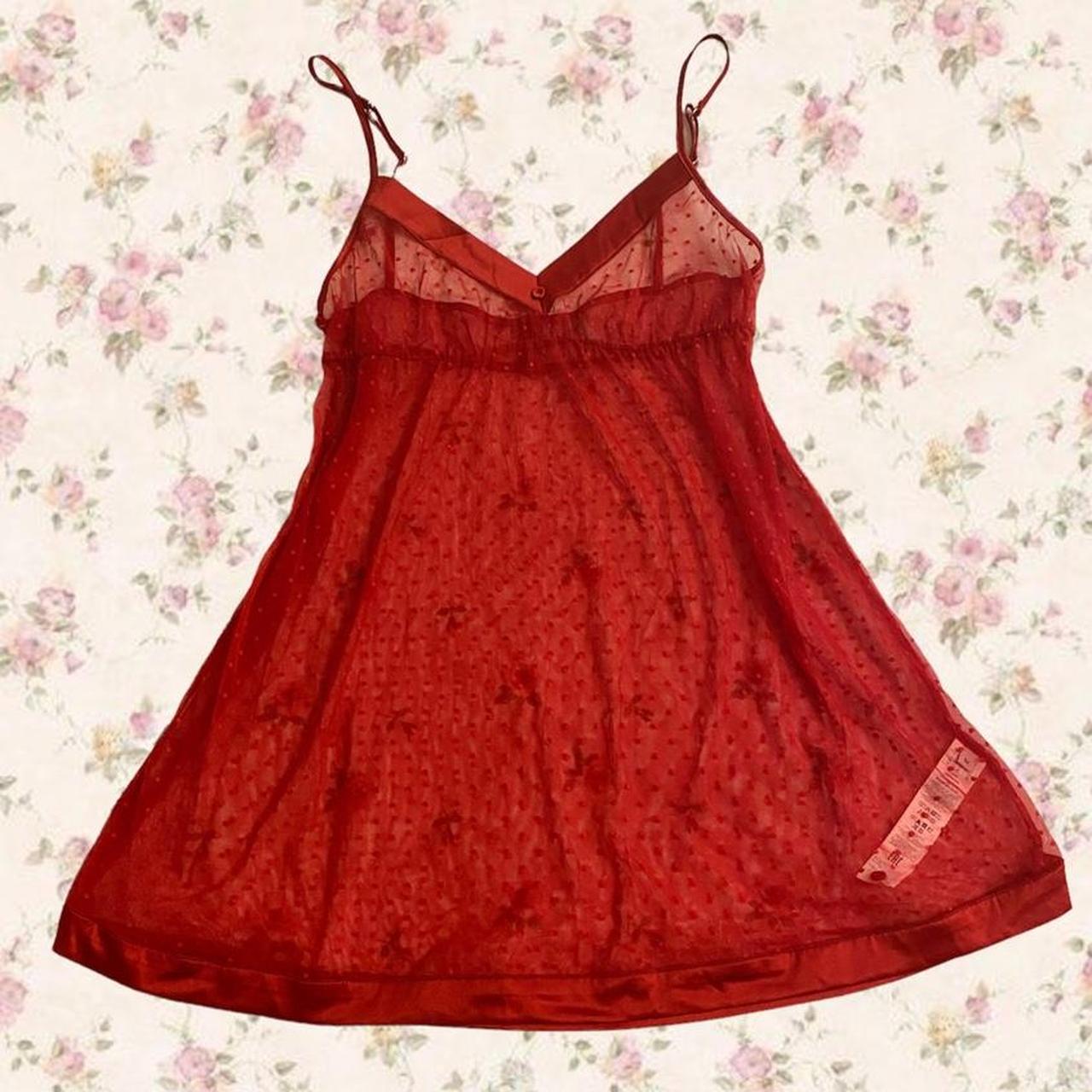 Product Image 3 - Beautiful coquette red mesh babydoll