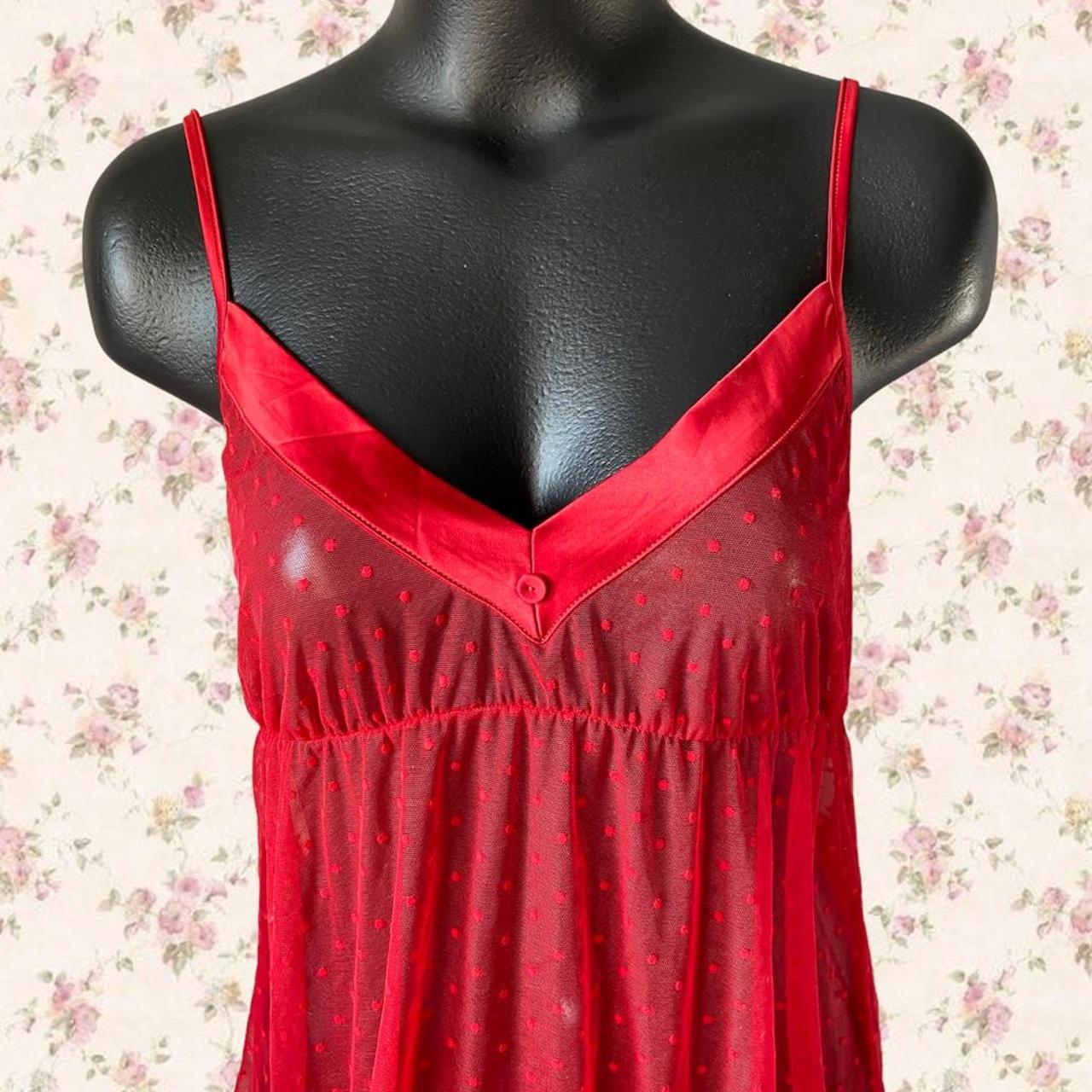 Product Image 2 - Beautiful coquette red mesh babydoll