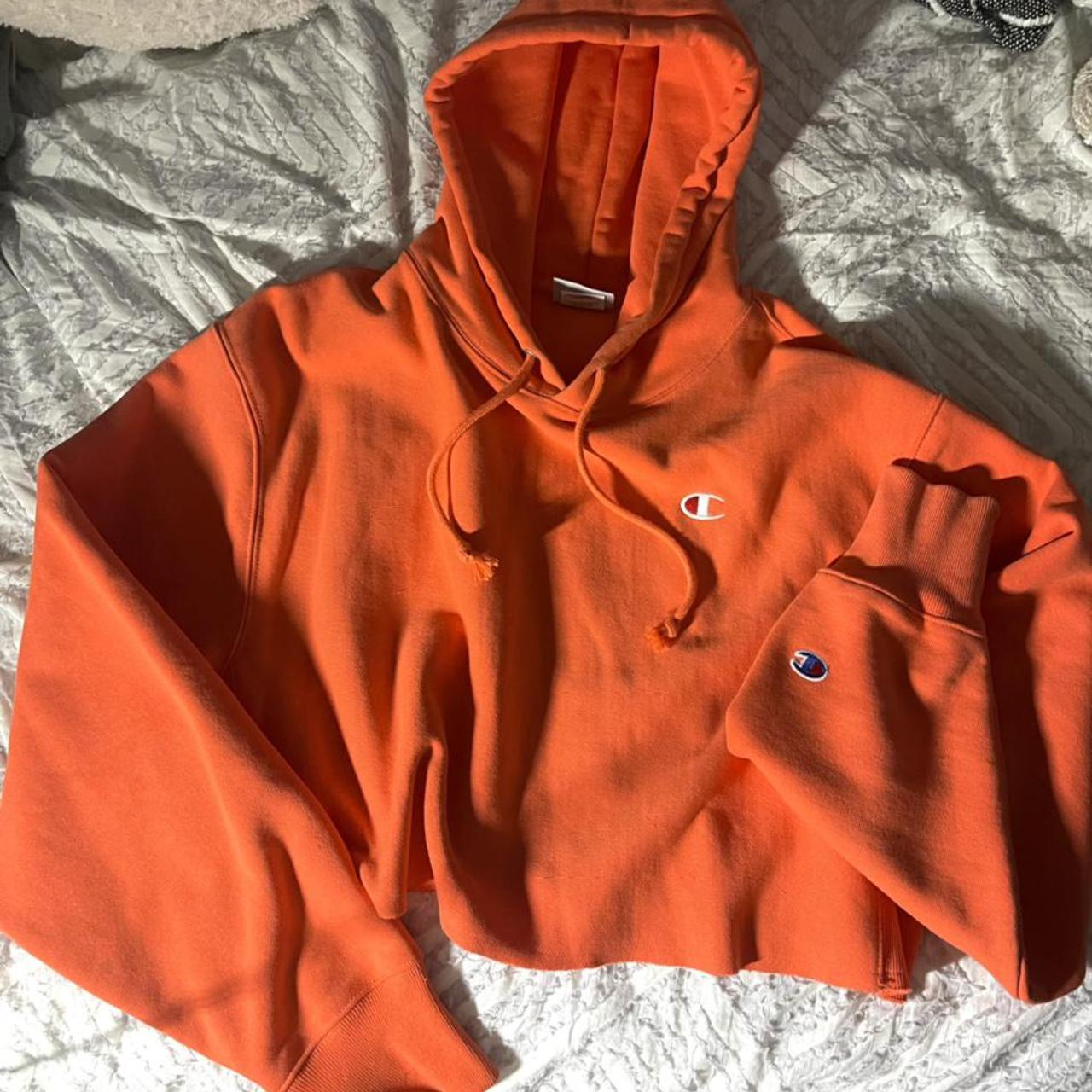 champion-women-s-orange-and-red-hoodie-depop