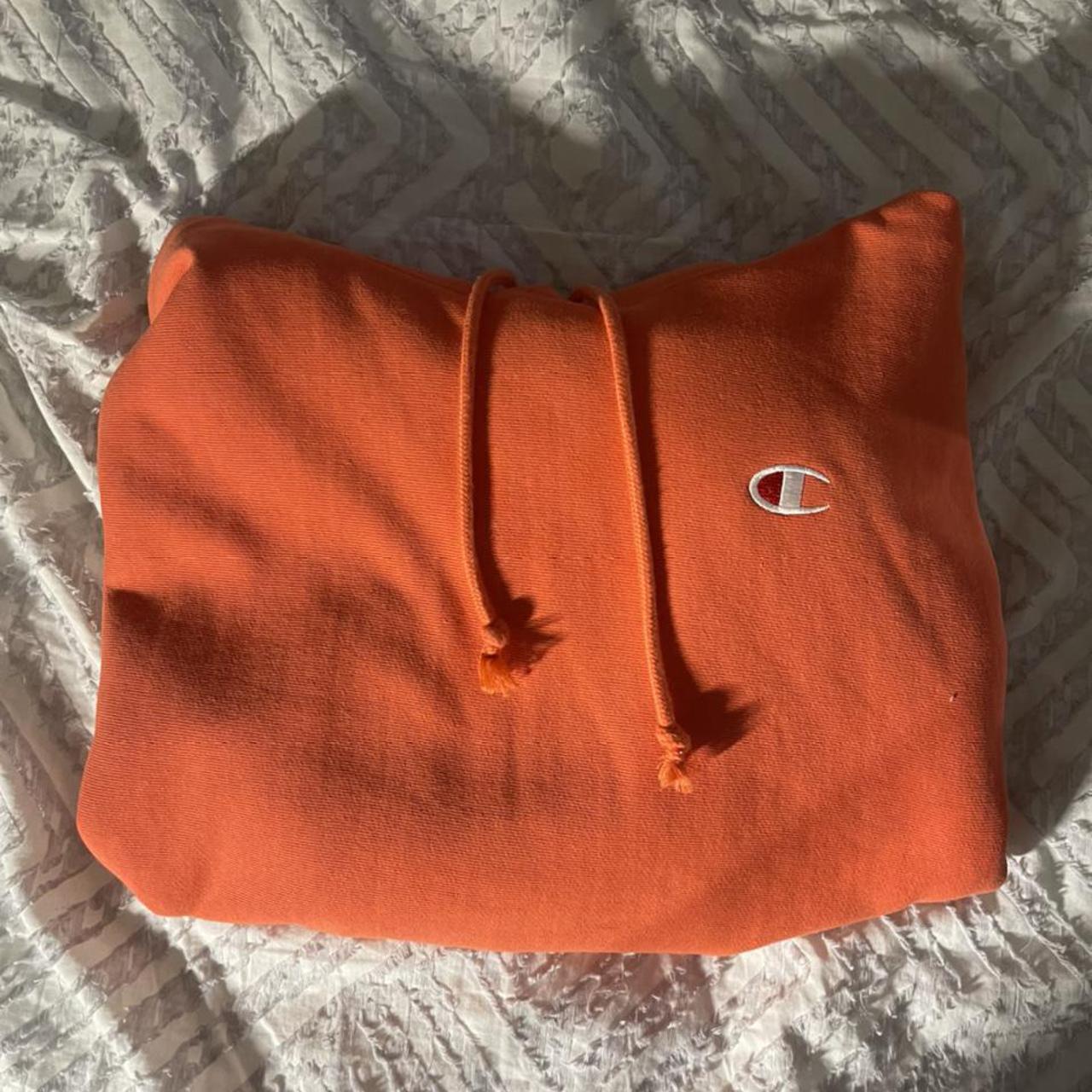 champion-women-s-orange-and-red-hoodie-depop