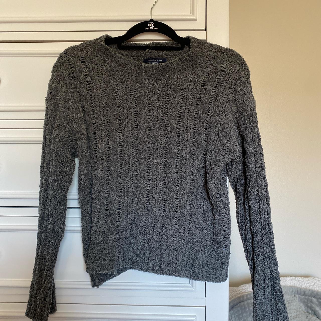 american eagle sweater - chunky cable knit... - Depop