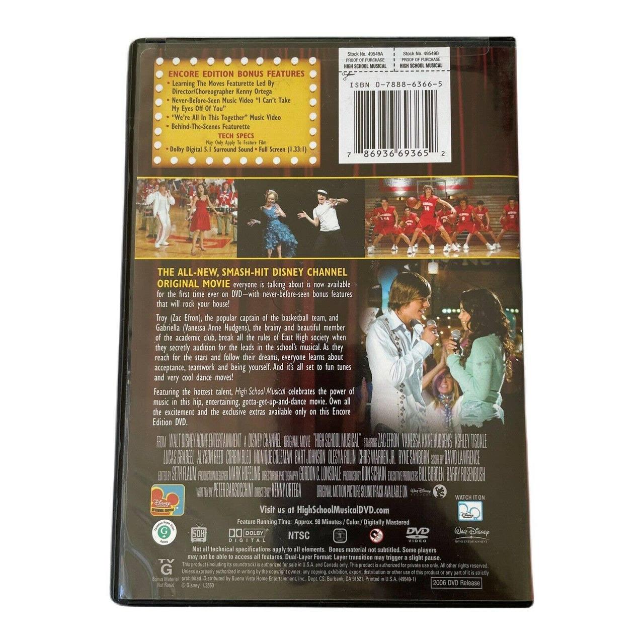 Product Image 3 - High School Musical (DVD, 2006).

Brand