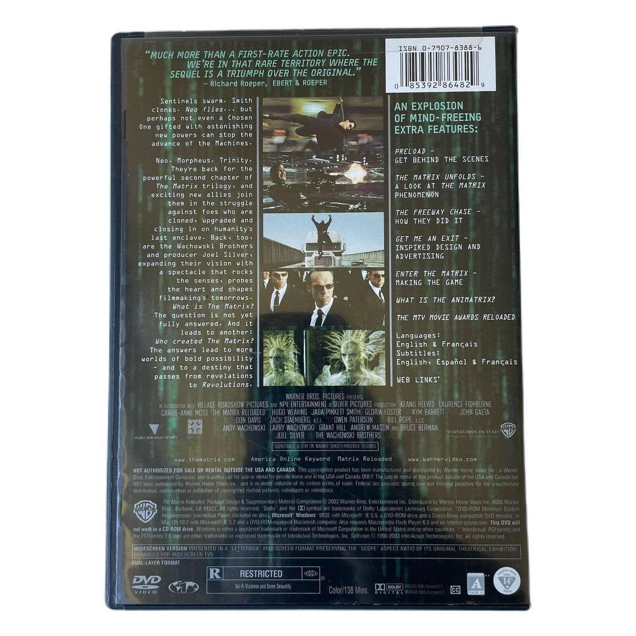 Product Image 4 - The Matrix Reloaded (DVD, 2003).