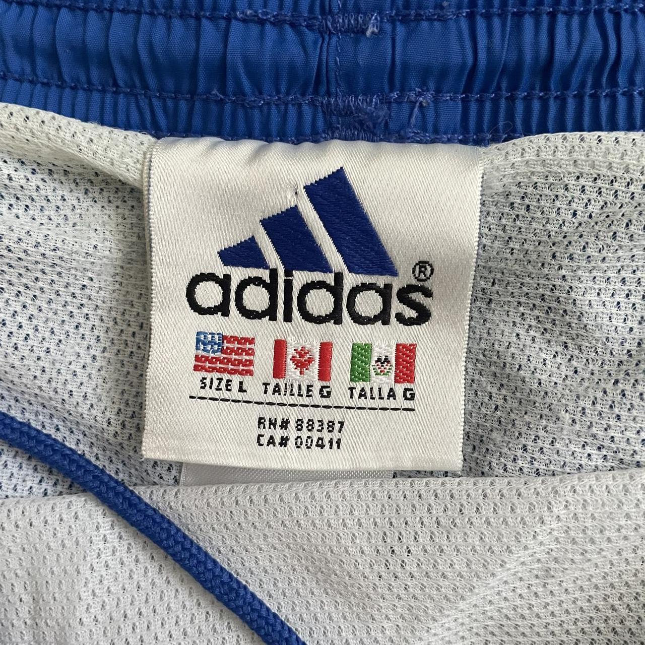 Vintage 90s 80s Adidas Mesh Lined Shorts Size L with... - Depop