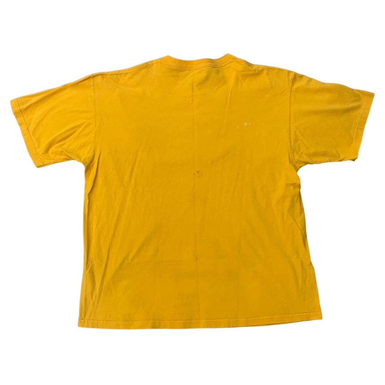 Fruit of the Loom Men's Gold and Yellow T-shirt | Depop