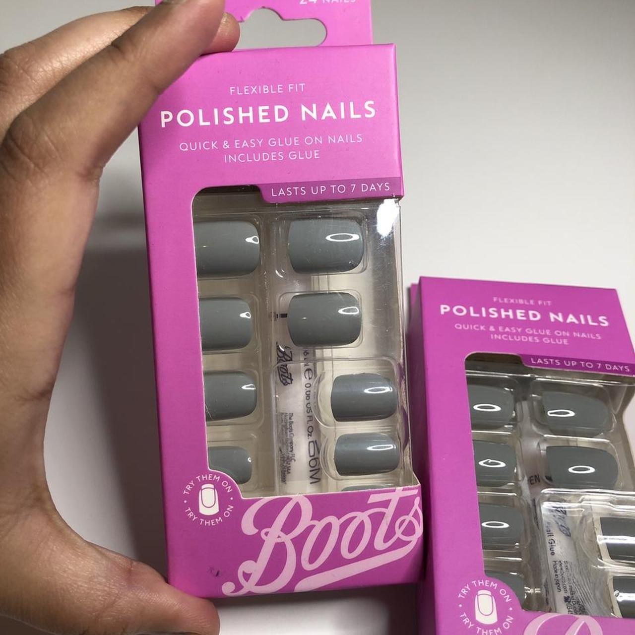 Boots Flexible Fit Polished Nails Glue on Nails Depop