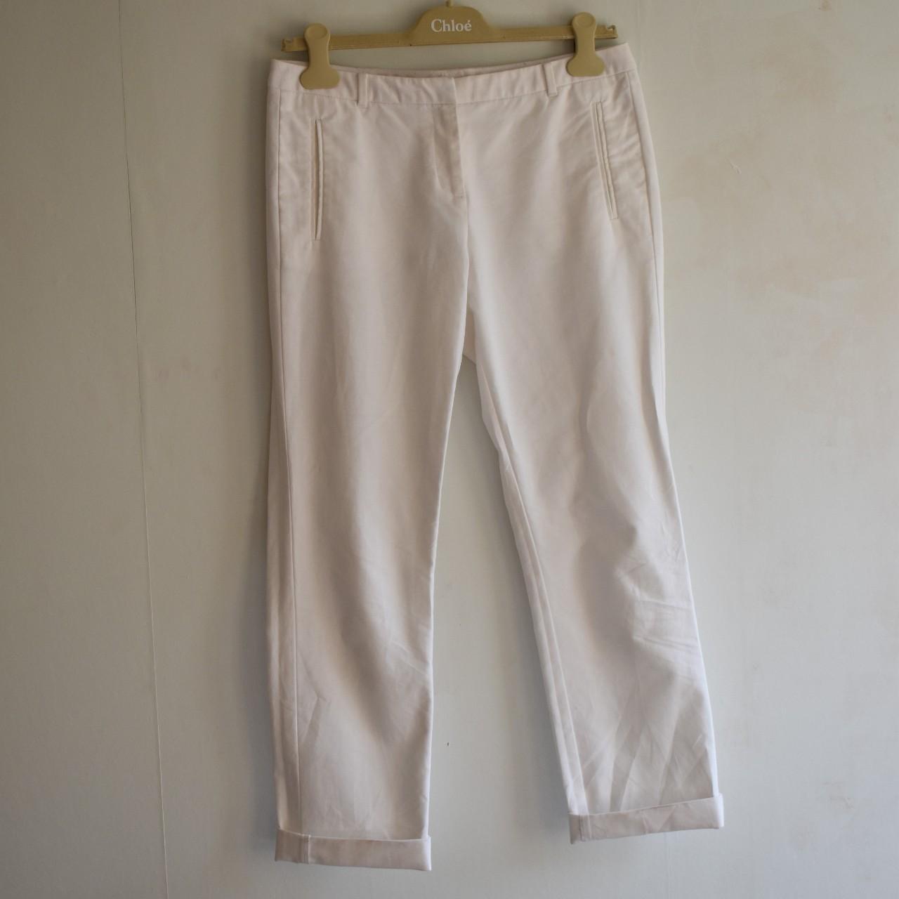 Tommy hilfiger white trousers Fit: UK8/Size... - Depop