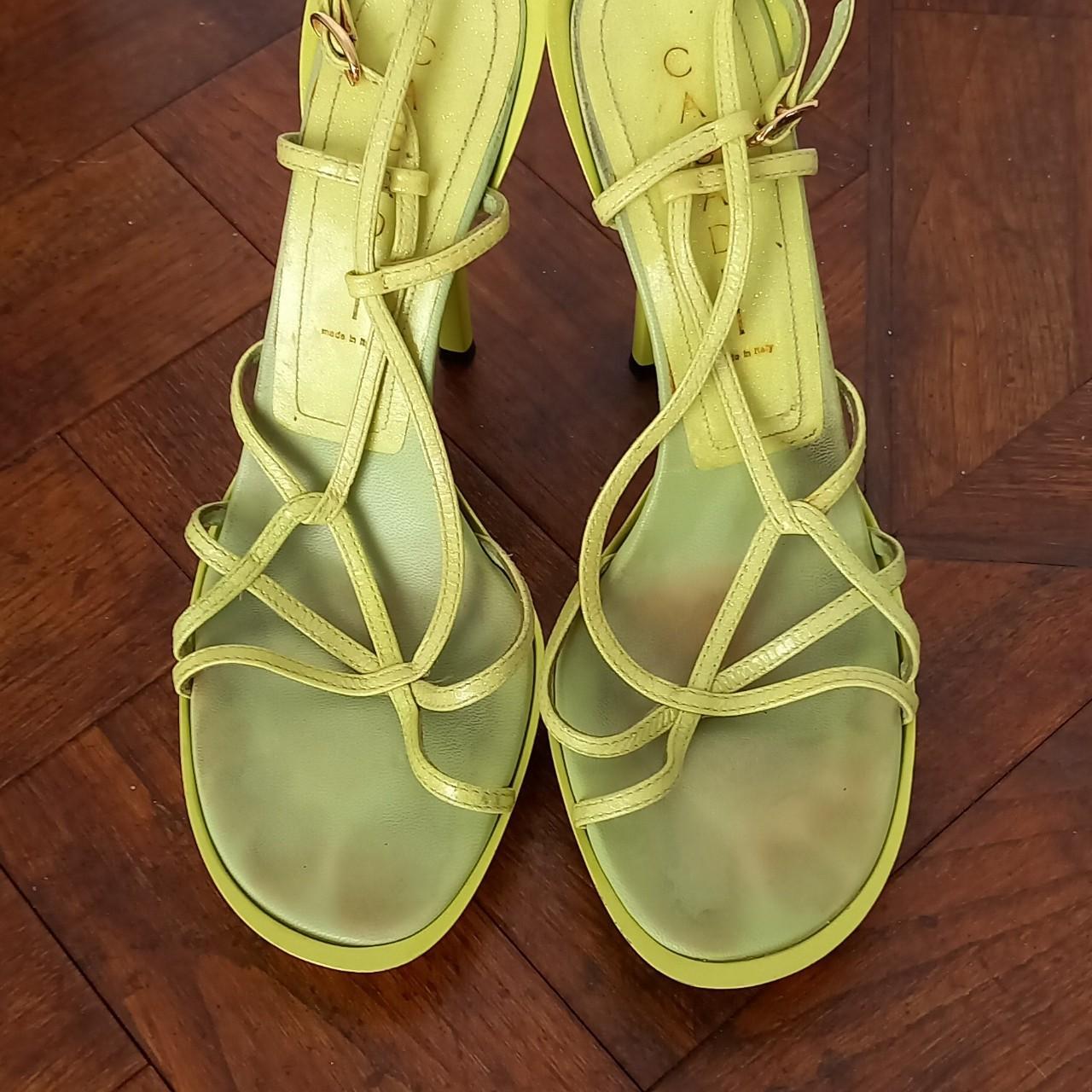 cardi b lime green shoes