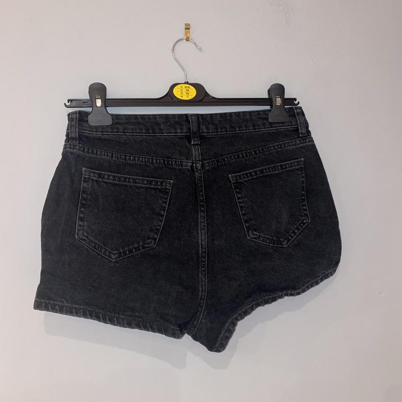 Size 12 Black Denim High Waist Shorts Primark Summer... Depop