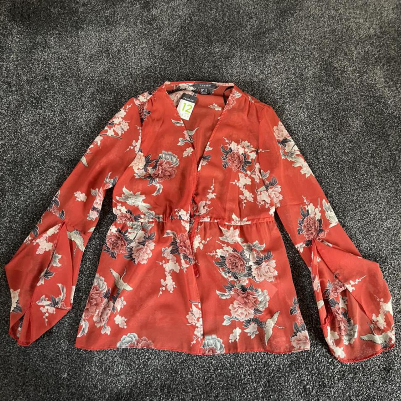 Primark Women's Orange and Red Coverups Depop