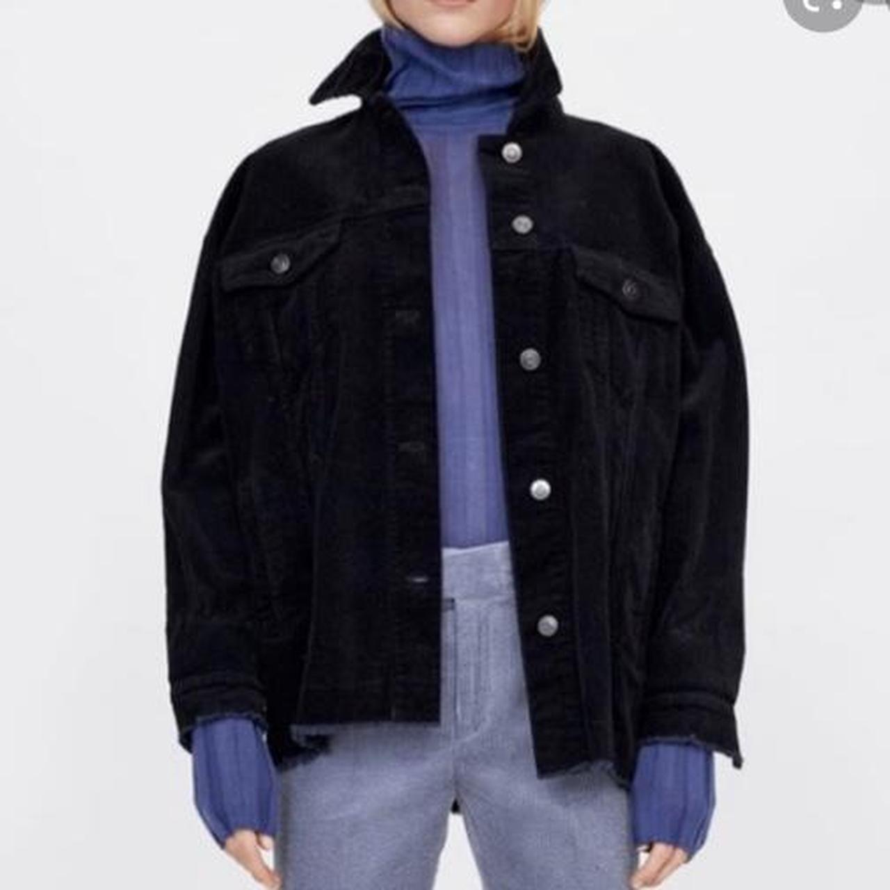 zara black corduroy jacket