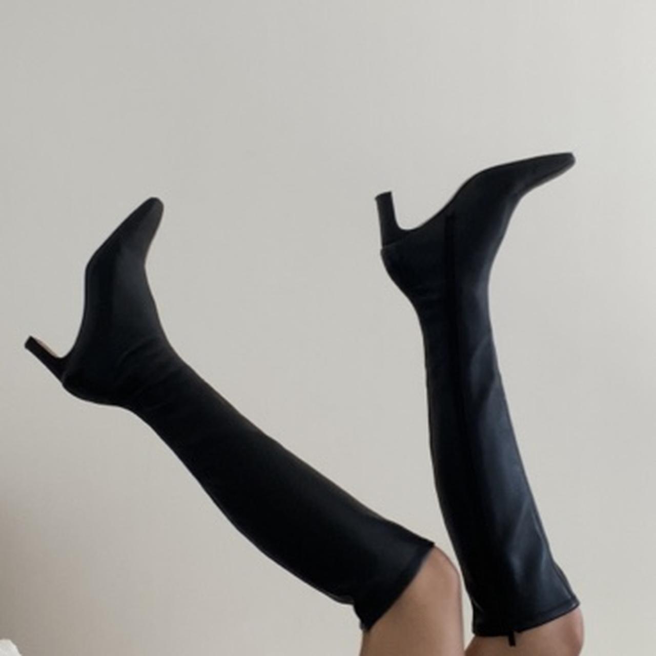 OTHER STORIES KNEE HIGH GENUINE LEATHER SOCK Depop