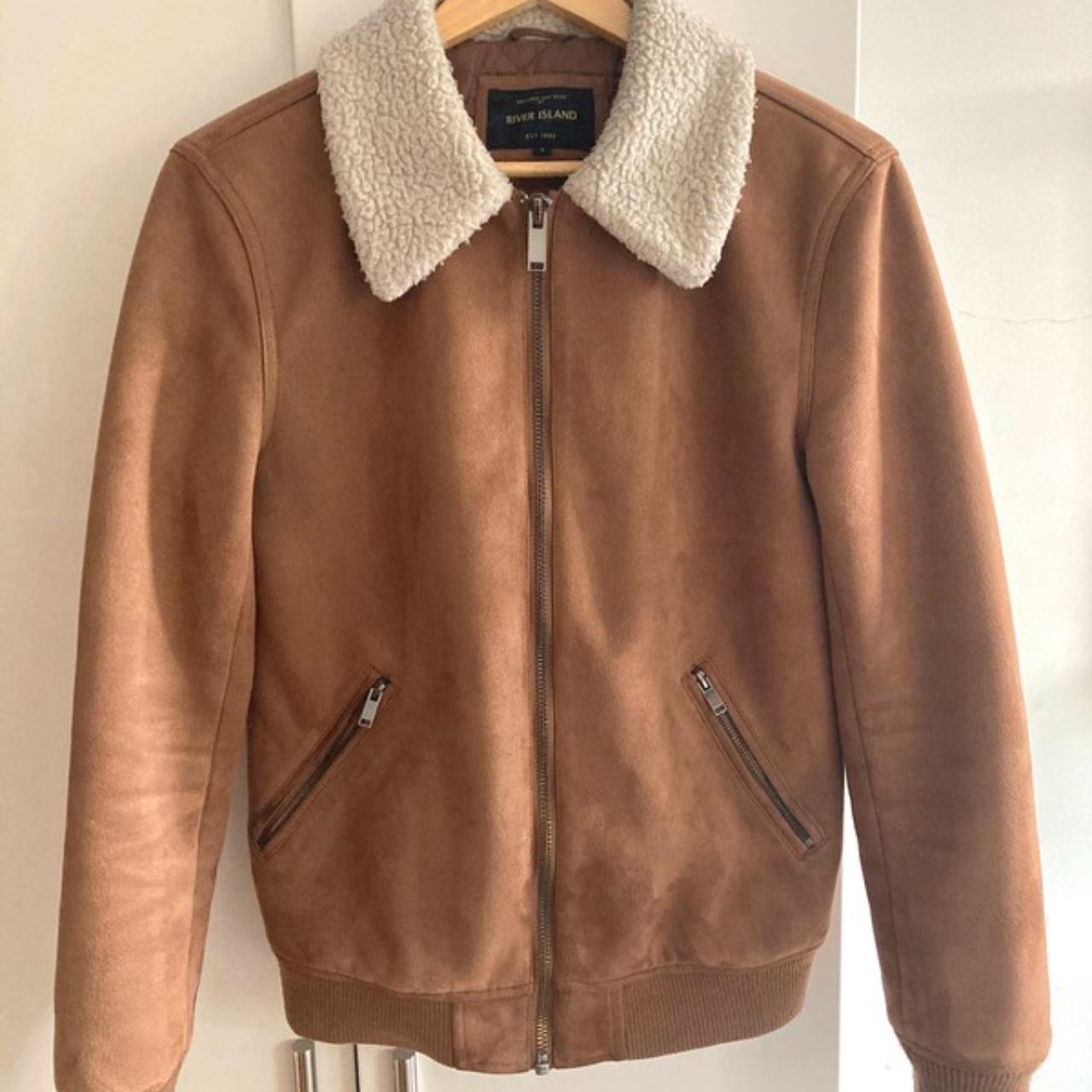 river island suede bomber jacket