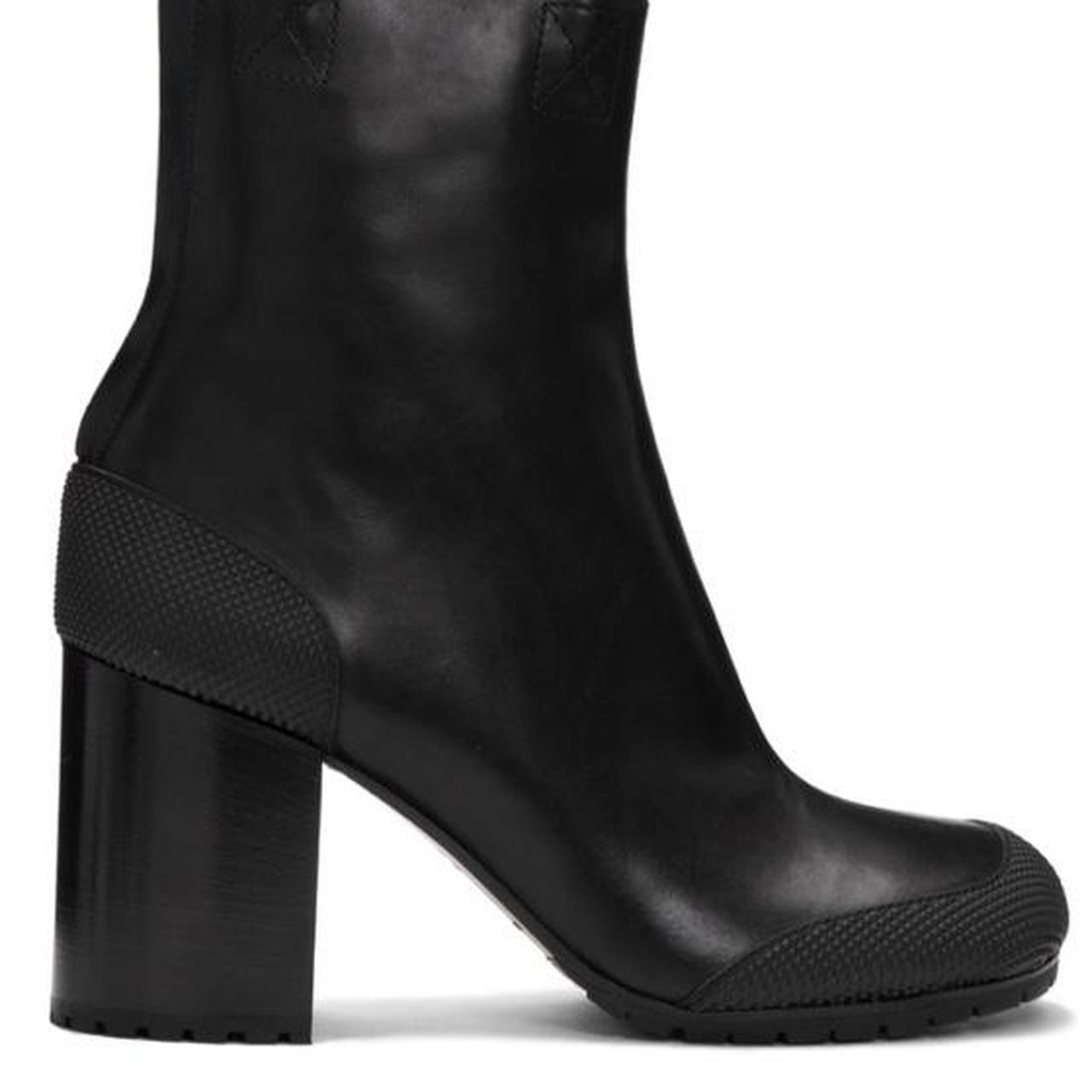 Random Identities black leather worker boots size | Depop